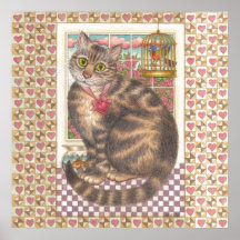 Sweet-Faced Cat Poster