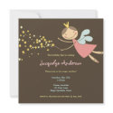 Sweet Fairy and Stars 2 Birthday Photo Invitation