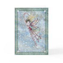Sweet Fairy Candy Cane Christmas Card