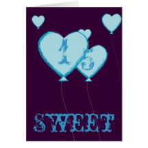 Sweet Fifteen Balloons Invitation-Customize Card