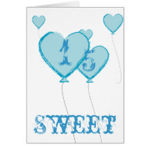 Sweet Fifteen Balloons Invitation-Customize Cards