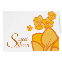 Sweet Fifteen Birth Flower Invitation-Customize Card