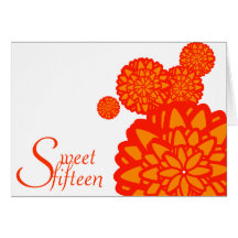 Sweet Fifteen Birth Flower Invitation-Customize Greeting Card