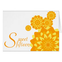 Sweet Fifteen Birth Flower Invitation-Customize Greeting Cards