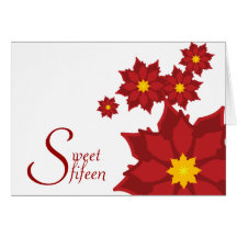 Sweet Fifteen Birth Flower Invitation-Customize Card