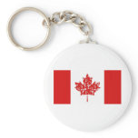 Sweet Floral Canada Maple Leaf Flag Keychain