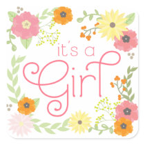 Sweet Flower Garden Baby Shower Stickers stickers