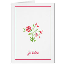 Sweet Flowers Je T'aime Card