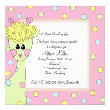 Sweet Giraffe Baby Shower Invitation