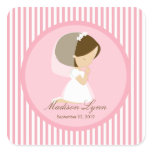 Sweet Girl First Holy Communion Sticker Pink