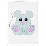 Sweet Gray Mouse Greeting Cards