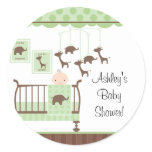Sweet Green Baby Room Baby Shower Sticker