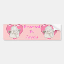 Sweet Heart 'Baby Angel' Design Bumper Sticker
