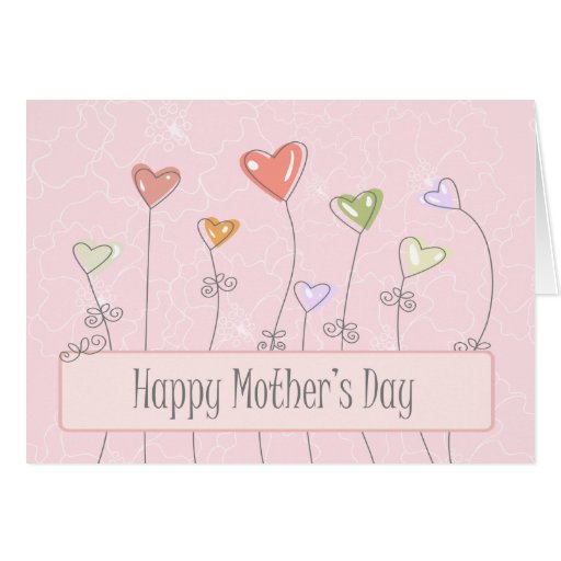 Sweet heart balloons happy mothers day card