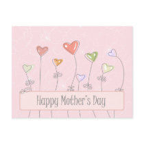 Sweet heart balloons happy mothers day postcard