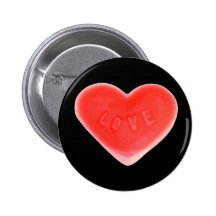 Sweet Heart Black button round