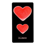 Sweet Heart Black 'Name'  label