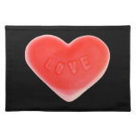 Sweet Heart Black placemat