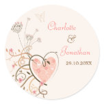 Sweet Heart & Butterfly Swirls Gift Favours Label 