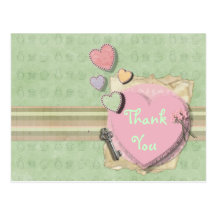 Sweet heart Girl Baby Shower Invitation Stationery Post Card