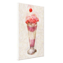 Sweet - Ice Cream - Ice Cream Float Gallery Wrap Canvas