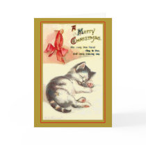 Sweet Kitten Vintage Christmas Cards