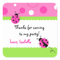 Sweet Ladybug Birthday Party Favour Stickers