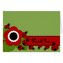 Sweet Ladybug Thank You Note Greeting Cards