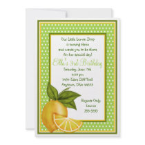 Sweet Lemons Birthday Invitations