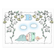 Sweet Little Boy Baby Shower Postcard Invitations