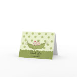 Sweet Little Pea Twin Girls Thank You Note Card