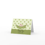 Sweet Little Pea Twins Thank You Note Card
