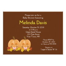 Sweet Little Pumpkins 5x7 Fall Baby Shower Invite