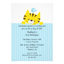 Sweet Little Tiger Birthday Invitation
