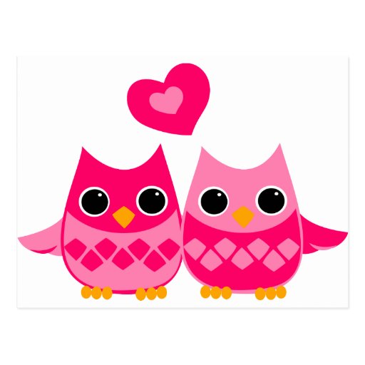 Sweet Love Owls Post Card