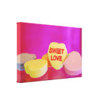 Sweet Love Valentine Candy Heart Wrapped Canvas Gallery Wrap Canvas