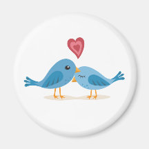 Sweet lovebirds fridge magnet