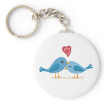 Sweet lovebirds keychain