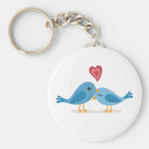 Sweet lovebirds keychain