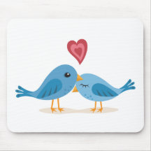 Sweet lovebirds mouse pad