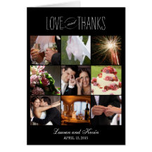 Sweet Memories Thank You Card - Black