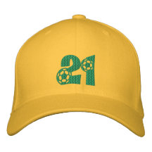 Sweet number 21 South African soccer fans cap Embroidered Baseball Cap
