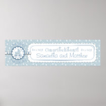 Sweet One Boy Baby Shower Banner Posters
