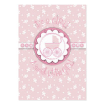 Sweet One Girl Gift Tag Business Cards