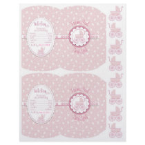 Sweet One Girl Mini Puff Box Template Full Color Flyer
