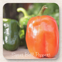 Sweet Orange Bell Pepper Drink Coaster