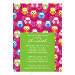 Sweet Owls Baby Shower Invitation Lime