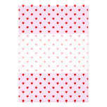 Sweet pattern of red hearts on pink. personalized invitations