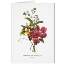 Sweet Pea and Viola Greeting Cards