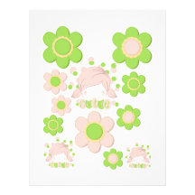 Sweet Pea Cutie Cutouts 5 Letterhead Template